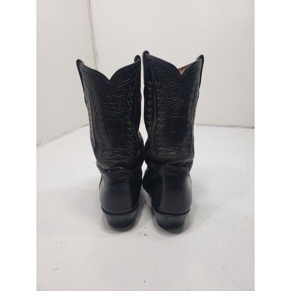Vintage Tony Lama Mens Black Western Cowboy Size 9D Style Number 6213 Pre Owned main image 8